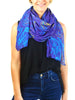 Blue and Purple Brush Stroke Women's Scarf