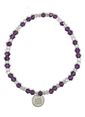 Live with Love Beaded Stretch Bracelet
