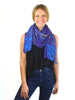 Blue and Purple Brush Stroke Women's Scarf
