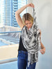 Inkblot Watercolor Silk Fashion Scarf