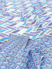 Bluesy Geometric Tile Print Silk Scarf