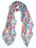 Colorful Aztec Print Silk Scarf