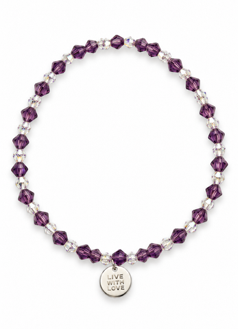 Live with Love Beaded Stretch Bracelet