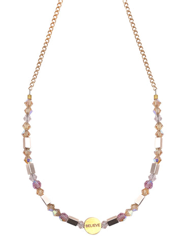 Beaded Chain Believe Necklace