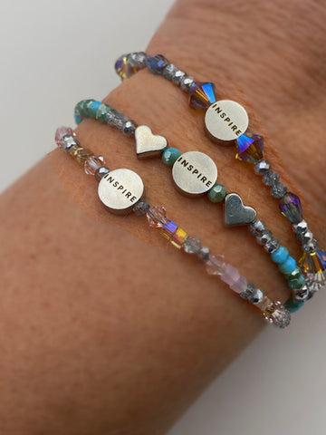 Glimmering Pink & Gold Inspiration Bracelet